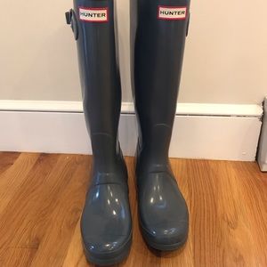 Grey Tall Hunter Rainboots